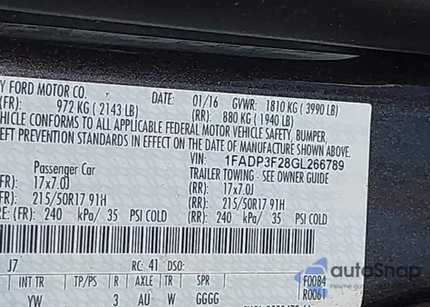 2016 Ford Focus Se из США, поврежденный, VIN 1FADP3F28GL266789